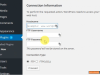 wordpress ask ftp connection CloudHost